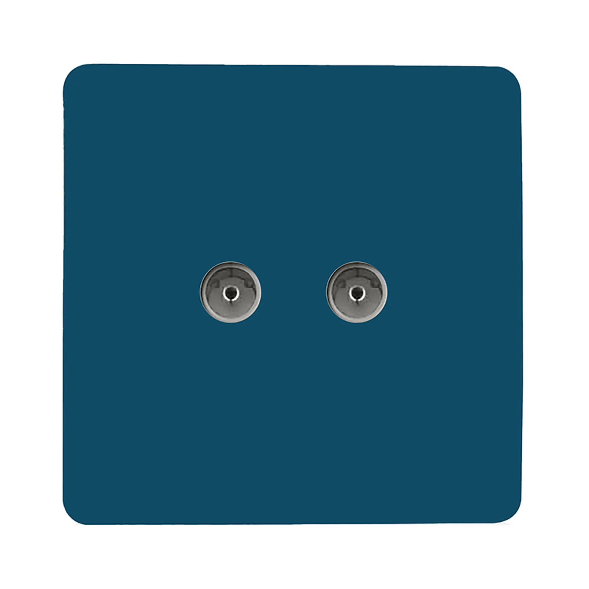 Twin TV Co-Axial Outlet Midnight Blue
